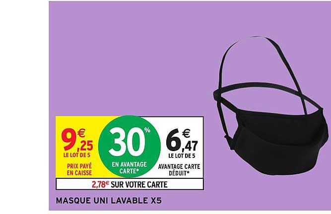 Masque Uni Lavable X5