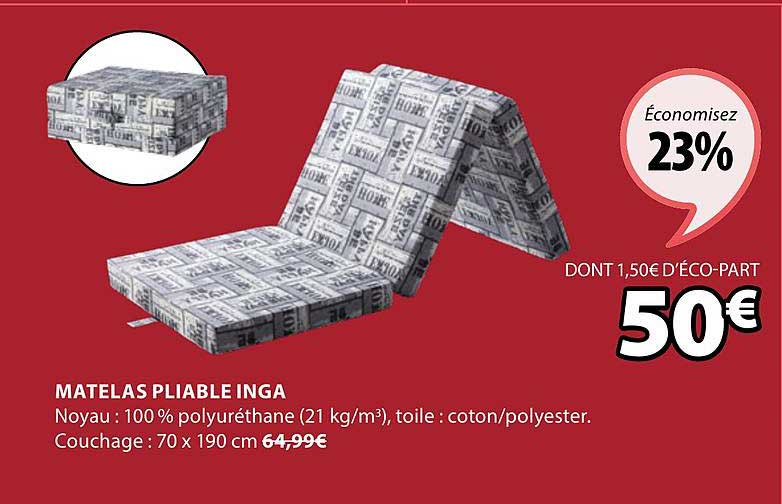 matelas pliable inga