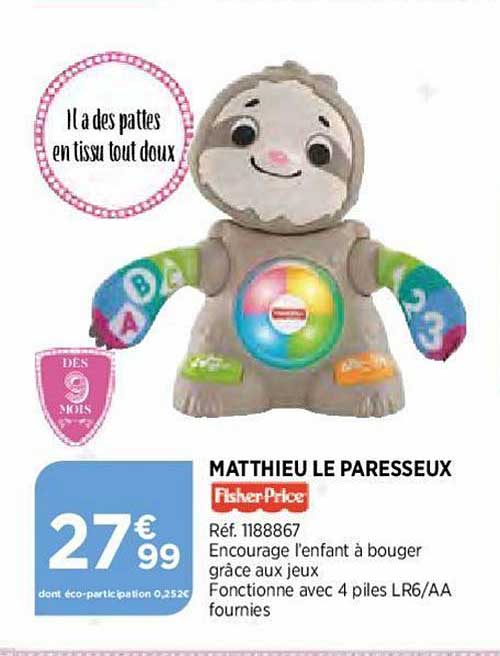 Matthieu Le Paresseux Fisher Price