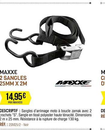maxxe 2 sangles 25mm x 2m