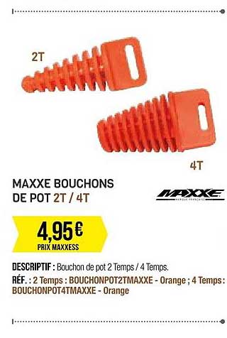 maxxe bouchons de pot 2t-4t