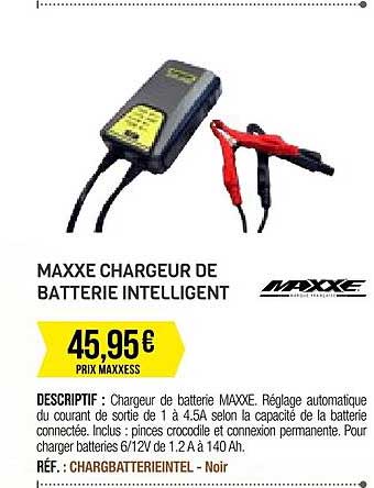 maxxe chargeur de batterie intelligent