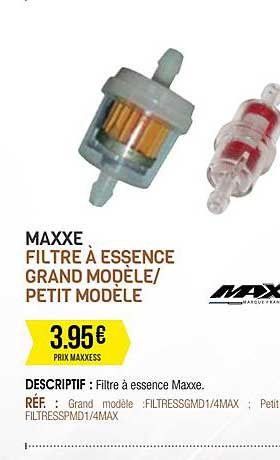 maxxe filtre à essence grand modèle - petit modèle