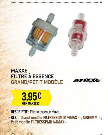 maxxe filtre à essence grand-petit modèle