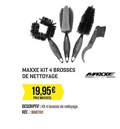 maxxe kit 4 brosses de nettoyage