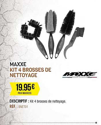 maxxe kit 4 brosses de nettoyage