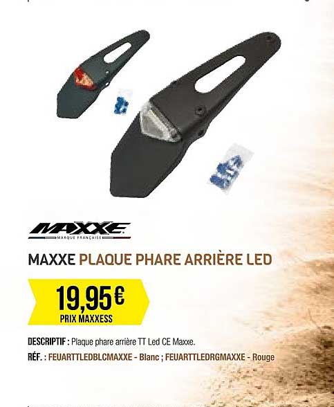 maxxe plaque phare arrière led