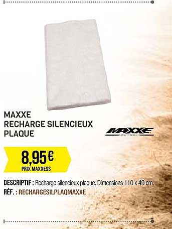 maxxe recharge silencieux plaque