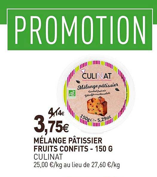 mélange pâtissier fruits confits culinat