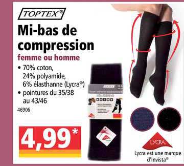 Mi Bas De Compression Toptex