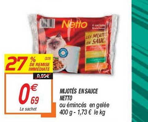 mijotés en sauce 27% de remise immédiate
