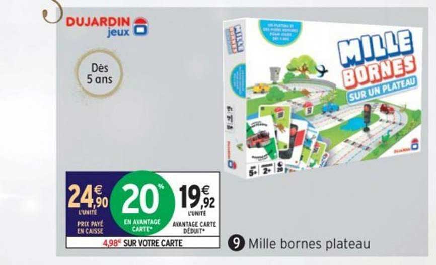 mille borne plateau dujardin jeux