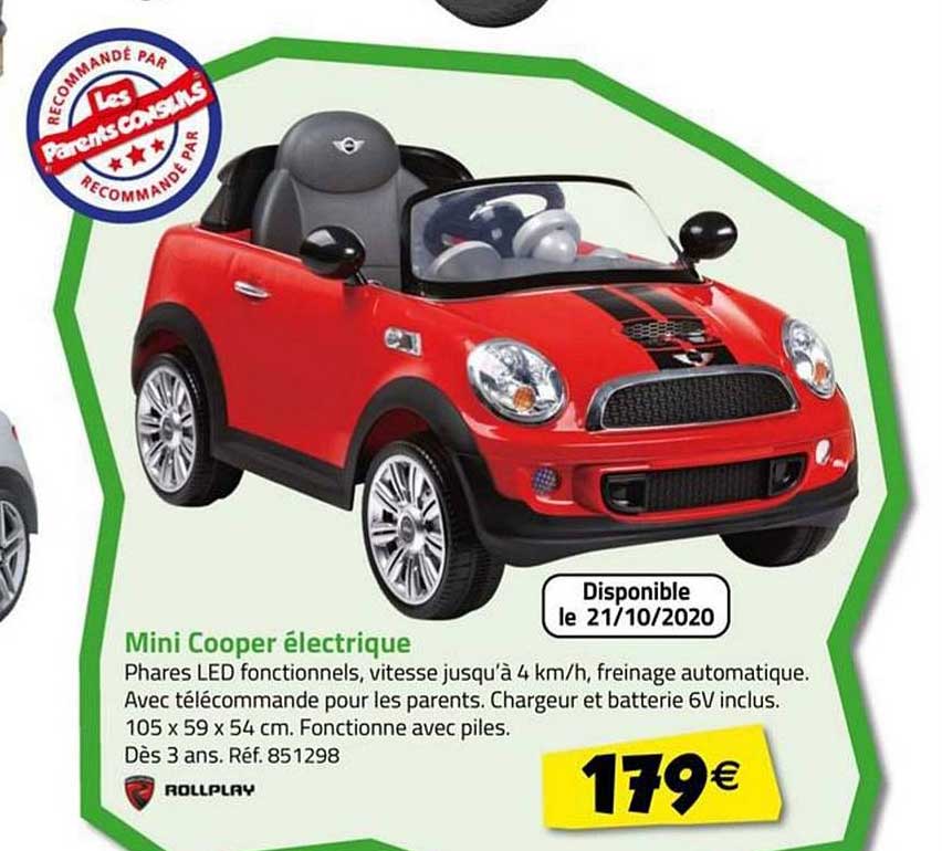 mini cooper électrique rollplay