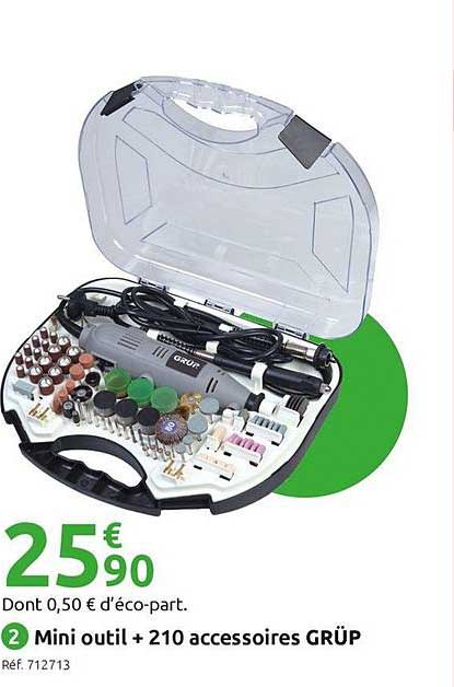 Mini Outil + 210 Accessoires Grüp