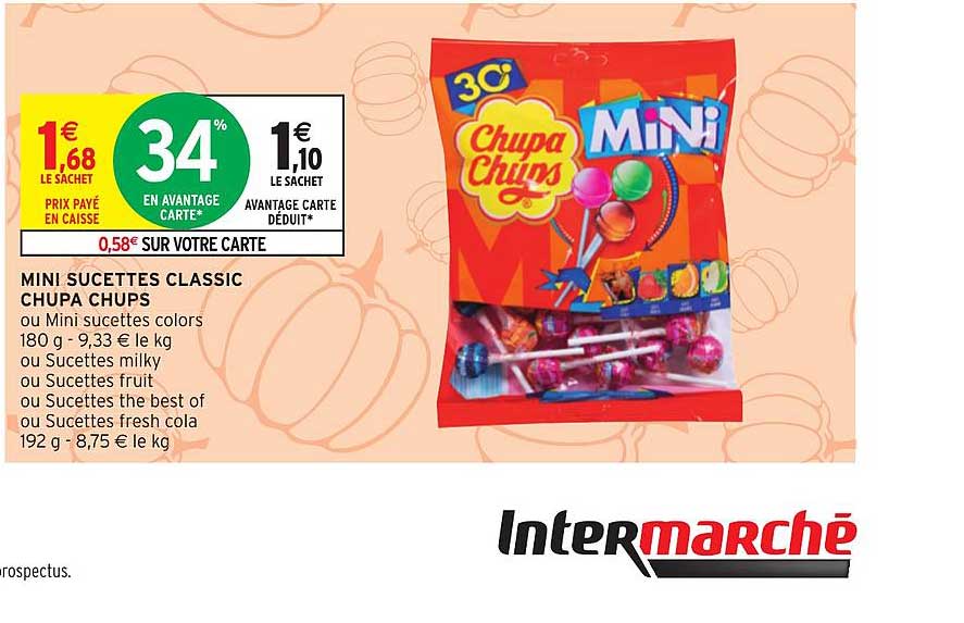 mini sucettes classic chupa chups