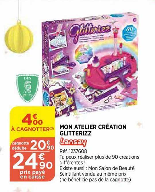 mon atelier création glitterizz lansay