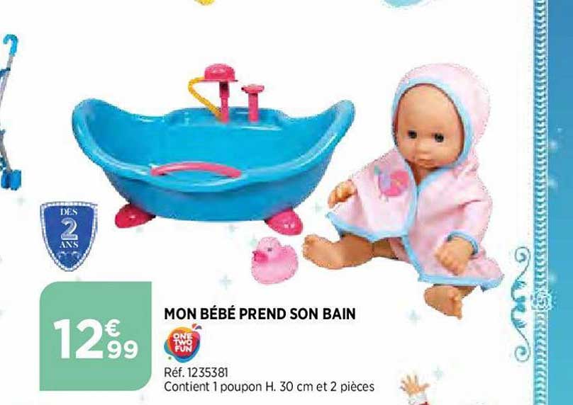 mon bébé prend son bain one two fun