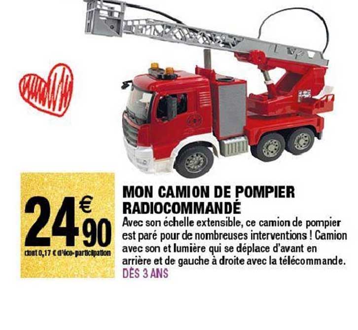 mon camion de pompier radiocommandé