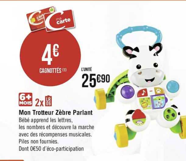 mon trotteur zèbre parlant