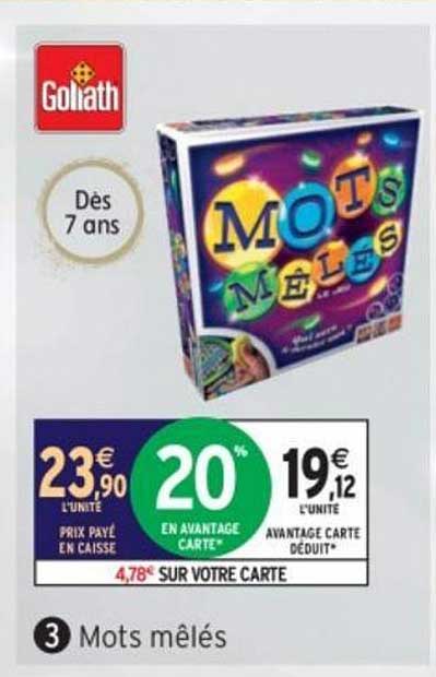 mots mêlés goliath