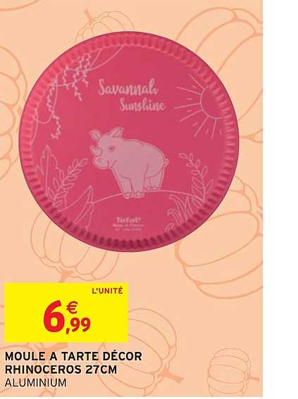 Moule à Tarte Décor Rhinocéros 27cm