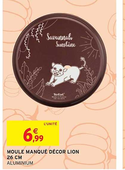 moule manqué décor lion 26 cm