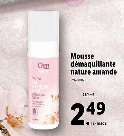 Mousse Démaquillante Nature Amande