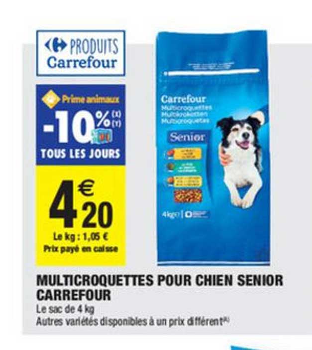 multicroquettes pour chien senior carrefour