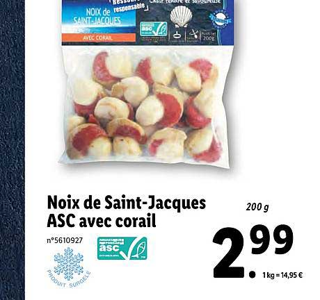 noix de saint-jacques asc avec corail