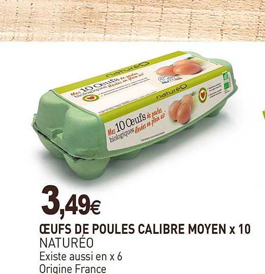 œufs De Poules Calibre Moyen X 10 Naturéo