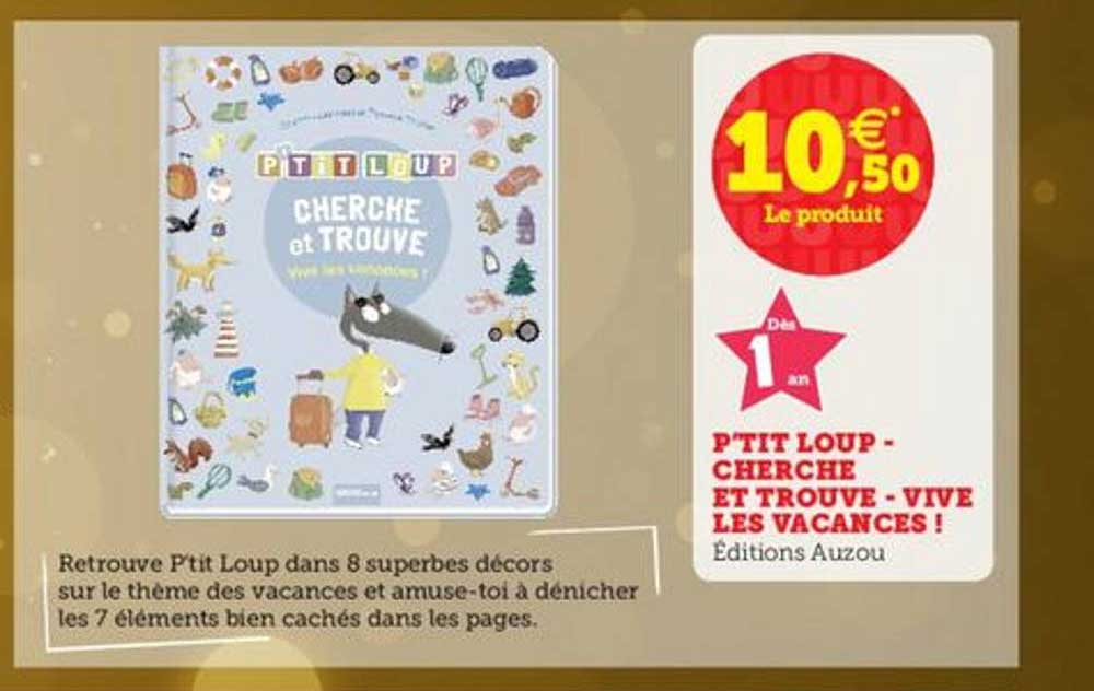 p'tit loup - cherche et trouve -  vive les vacances !
