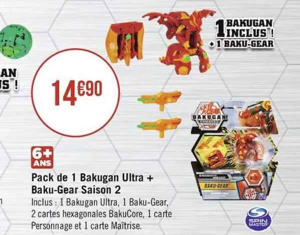 pack de 1 bakugan ultra + baku gear saison 2