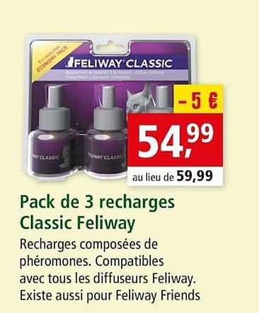 pack de 3 recharges classic feliway