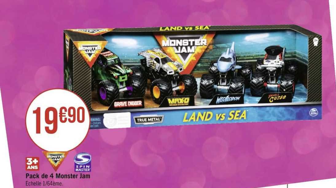 pack de 4 monster jam