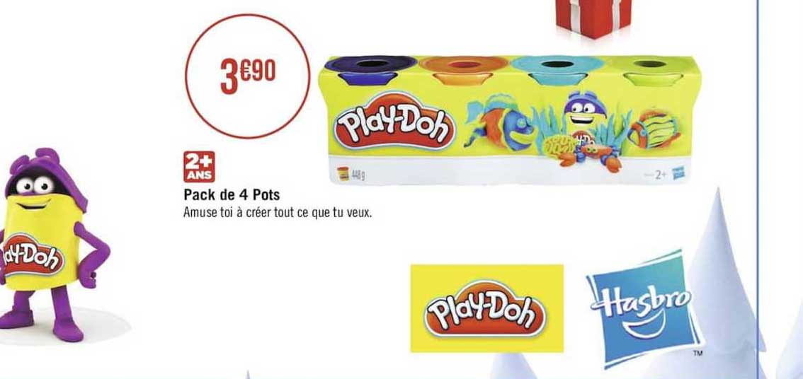 Pack De 4 Pots Play Doh