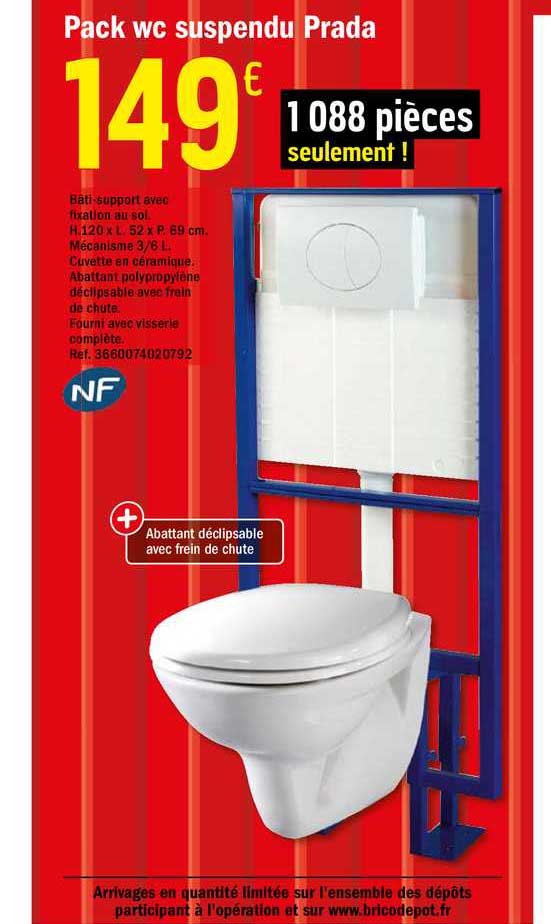 pack wc suspendu prada