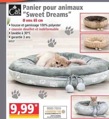 panier pour animaux sweet dreams cat