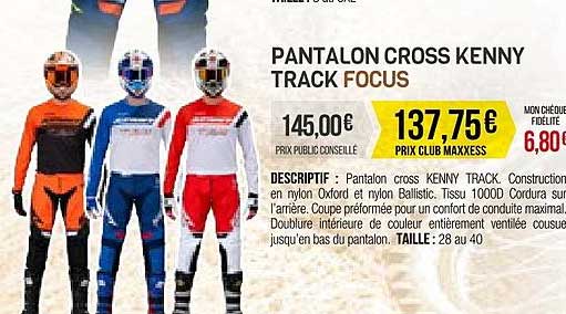 pantalon cross kenny track focus