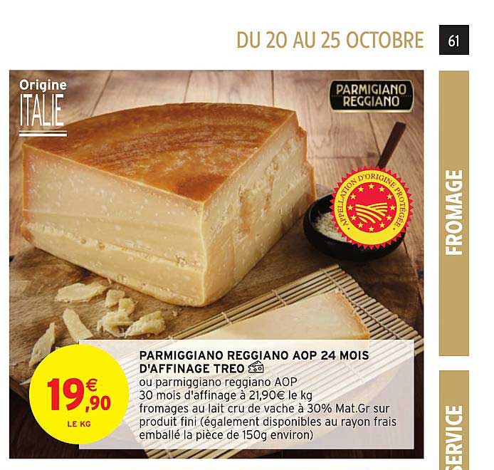 parmiggiano reggiano aop 24 mois d'affinage treo