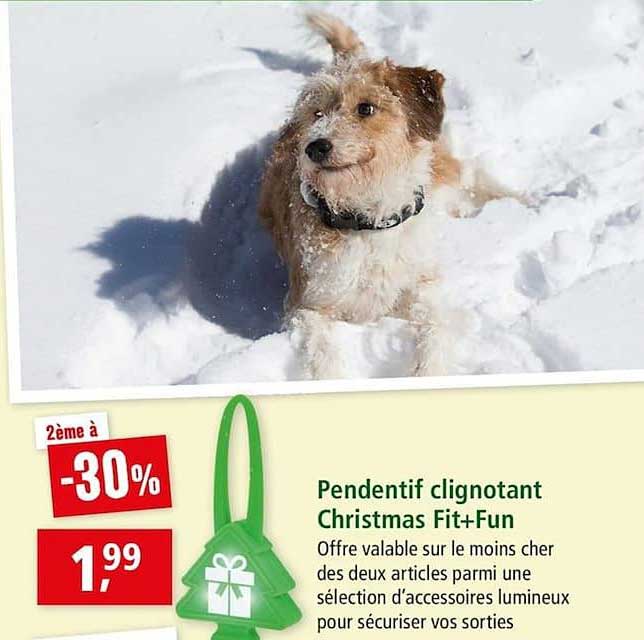 pendentif clignotant christmas fit+fun 2ème à -30%