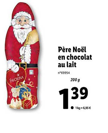 père noël en chocolat au lait
