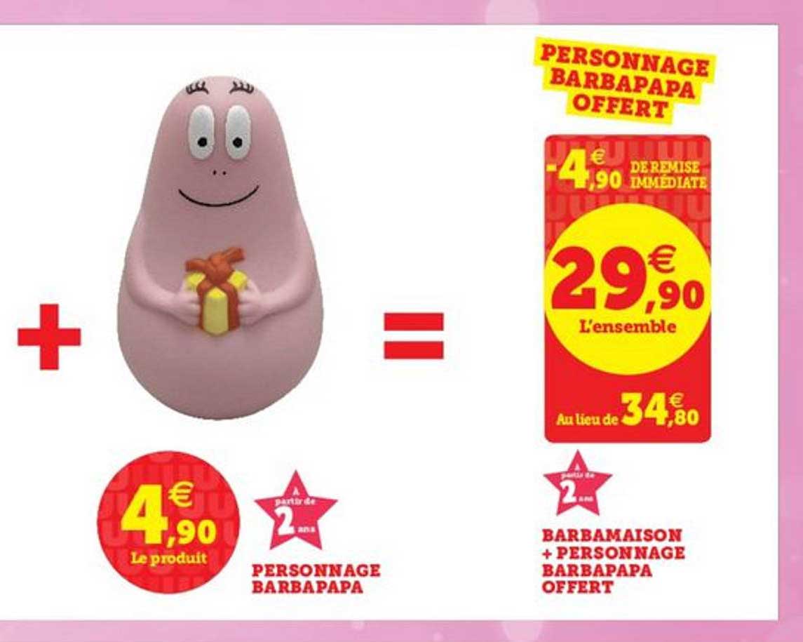 personnage barbapapa, barbamaison + personnage barbapapa offert
