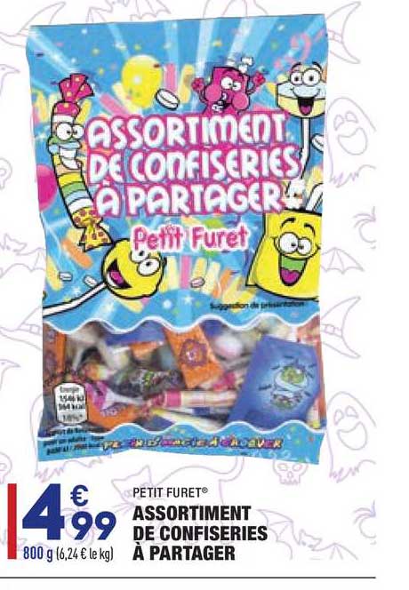petit furet assortiment de confiseries à partager