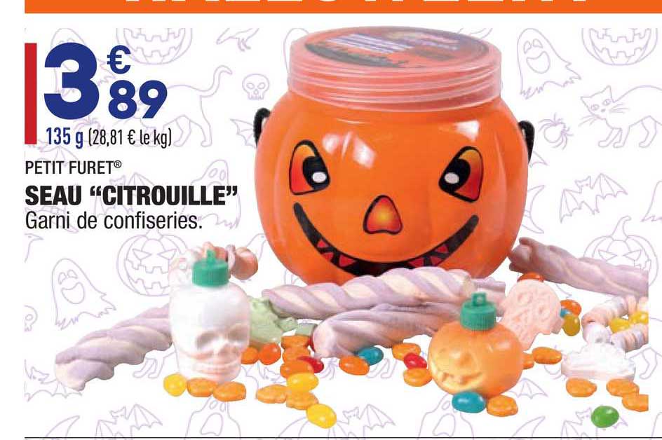 petit furet seau "citrouille"