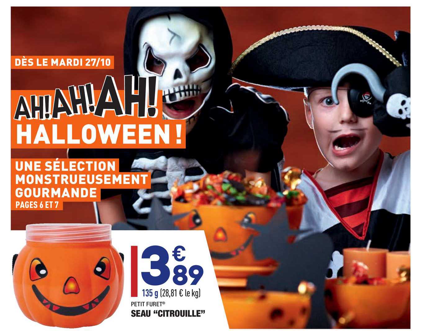 petit furet seau citrouille