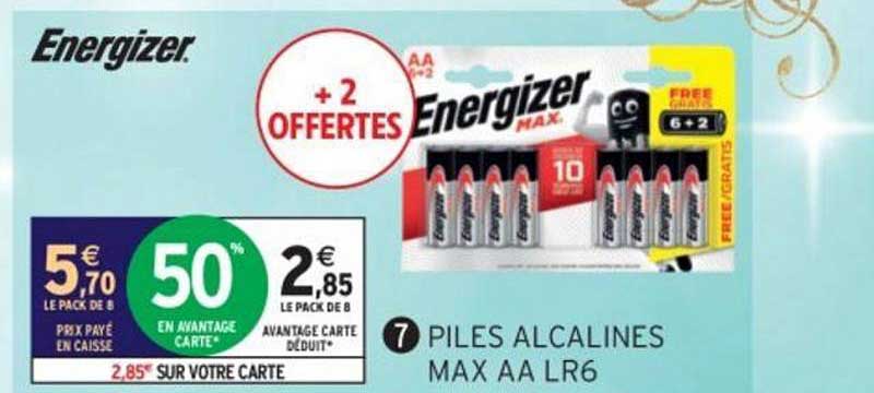 Piles Alcalines Max Aa Lr6 Energizer