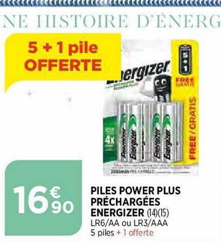 Piles Power Plus Préchargées Energizer