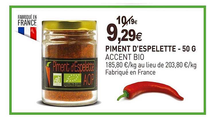 piment d'espelette accent bio