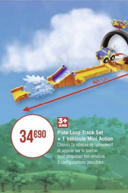piste loop track set + 1 véhicule mini action