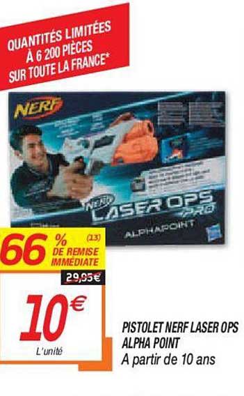 pistolet nerf laser ops alpha point 66% de remise immédiate